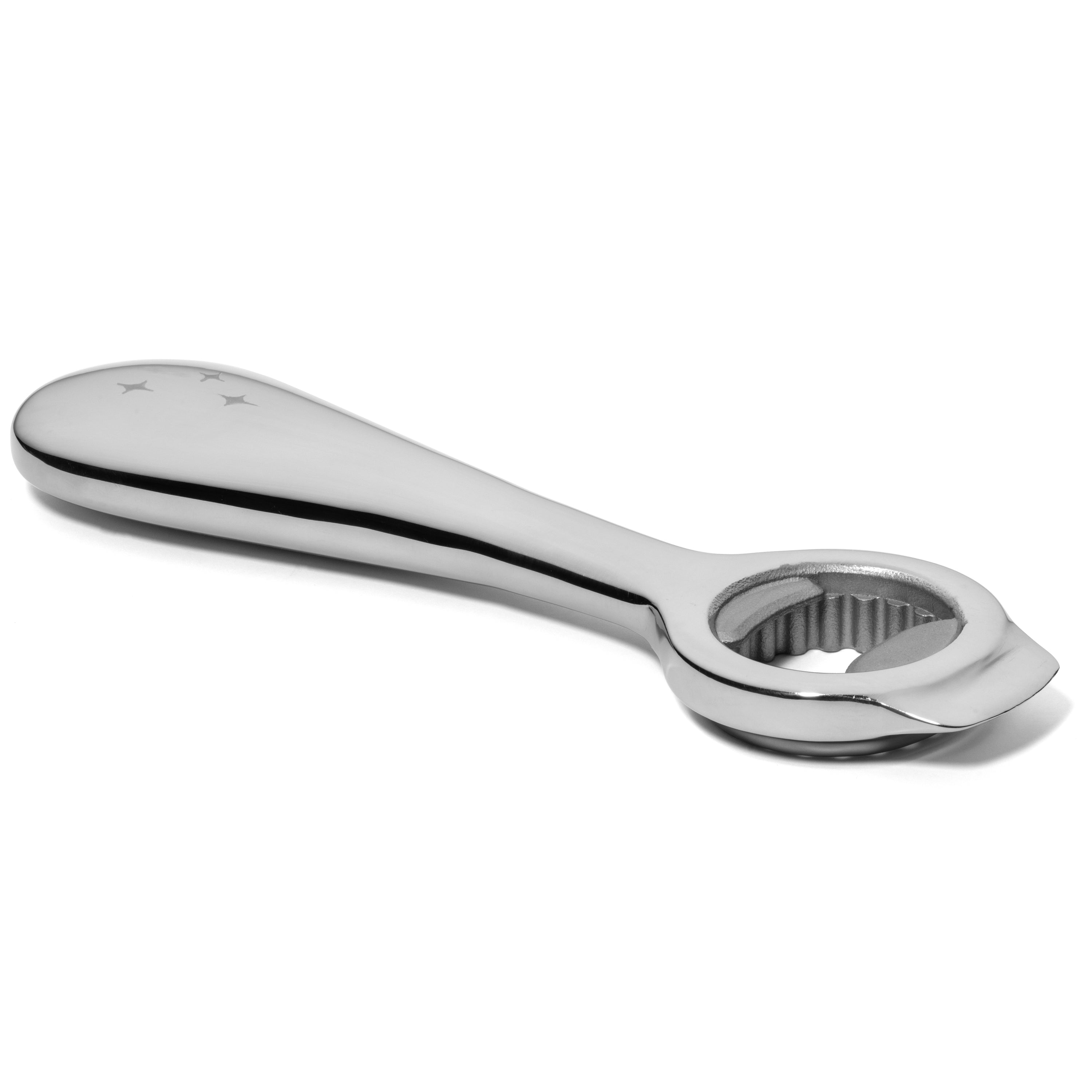 Durable bottle and can opener for kitchen and bar use